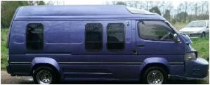 Pimped purple campervan